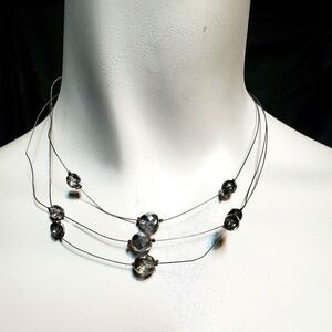 NWT Catherine Designs Silver Multilayer Necklace